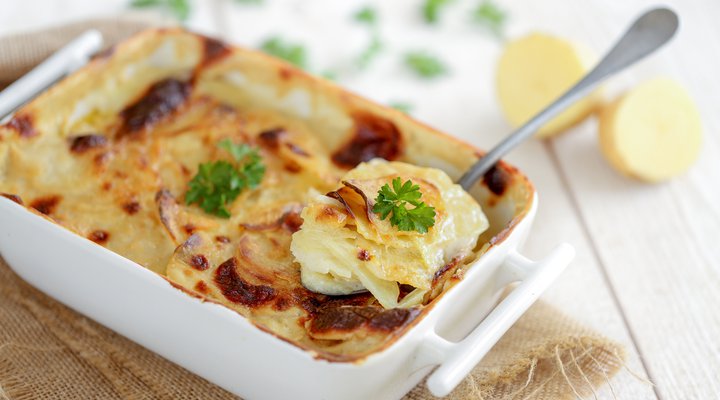 Creamy Potato Bake with Manchego Cheese & Jalapeños