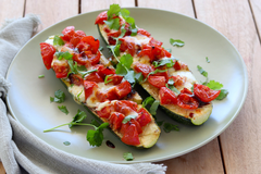 Roasted Zucchinis with Haloumi & Tomatoes website