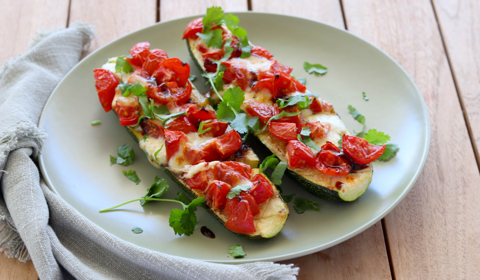 Roasted Zucchinis with Haloumi & Tomatoes website