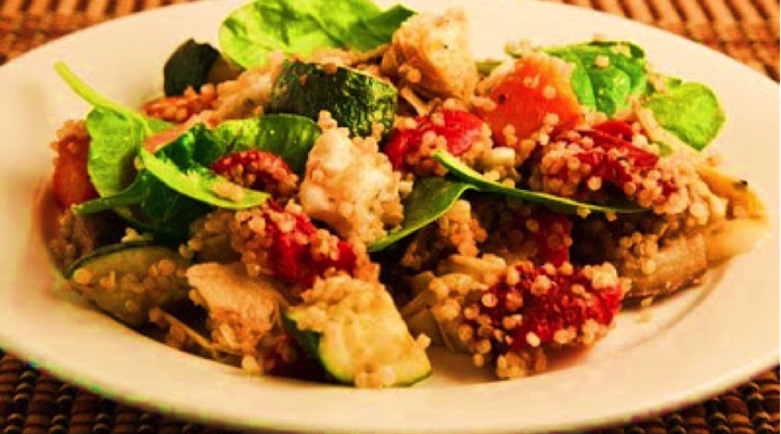 Zesty Moroccan Chicken & Roast Vegetable Salad with Quinoa Low FODMAP Recipe | Monash FODMAP - Monas