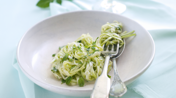 Zucchini Pasta with Cabbage & Parmesan Salad - Monash Fodmap