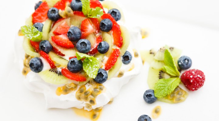 Fruit Salad Pavlovas - Monash Fodmap